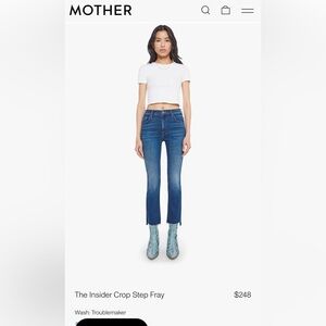 MOTHER Insider Crop Step Fray